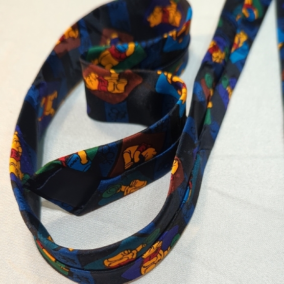 Blue and Orange Silk Patterned Ties - Picture 4 of 13